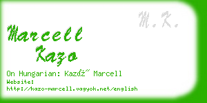 marcell kazo business card